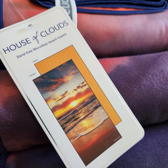 House of Cloud Microfiber Beach Towel Quick Dry Sand Free Compact Sunset - Picture 6 of 6
